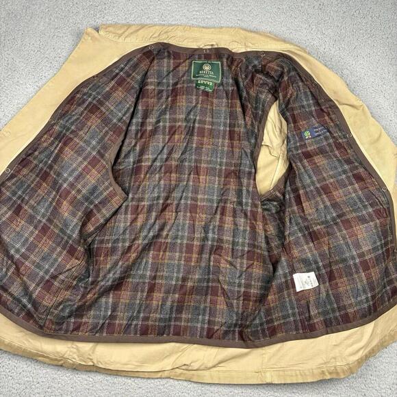Beretta Canvas Field Jacket Men’s XL EU 48 Beige Wool Lined Barn Coat Italy - Picture 9 of 12